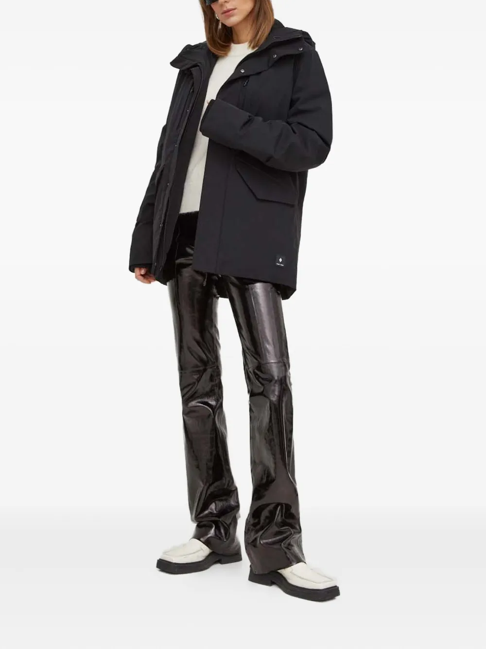 Samsoe & Samsoe Hooded Jacket In Black