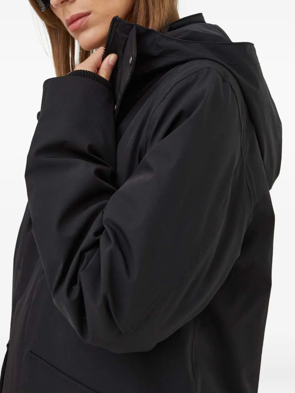 Samsoe & Samsoe Hooded Jacket In Black