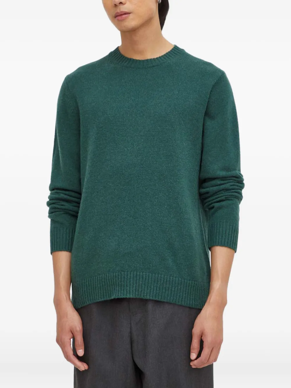 SAMSOE SAMSOE ribbed crew-neck sweater | Green | Image 1