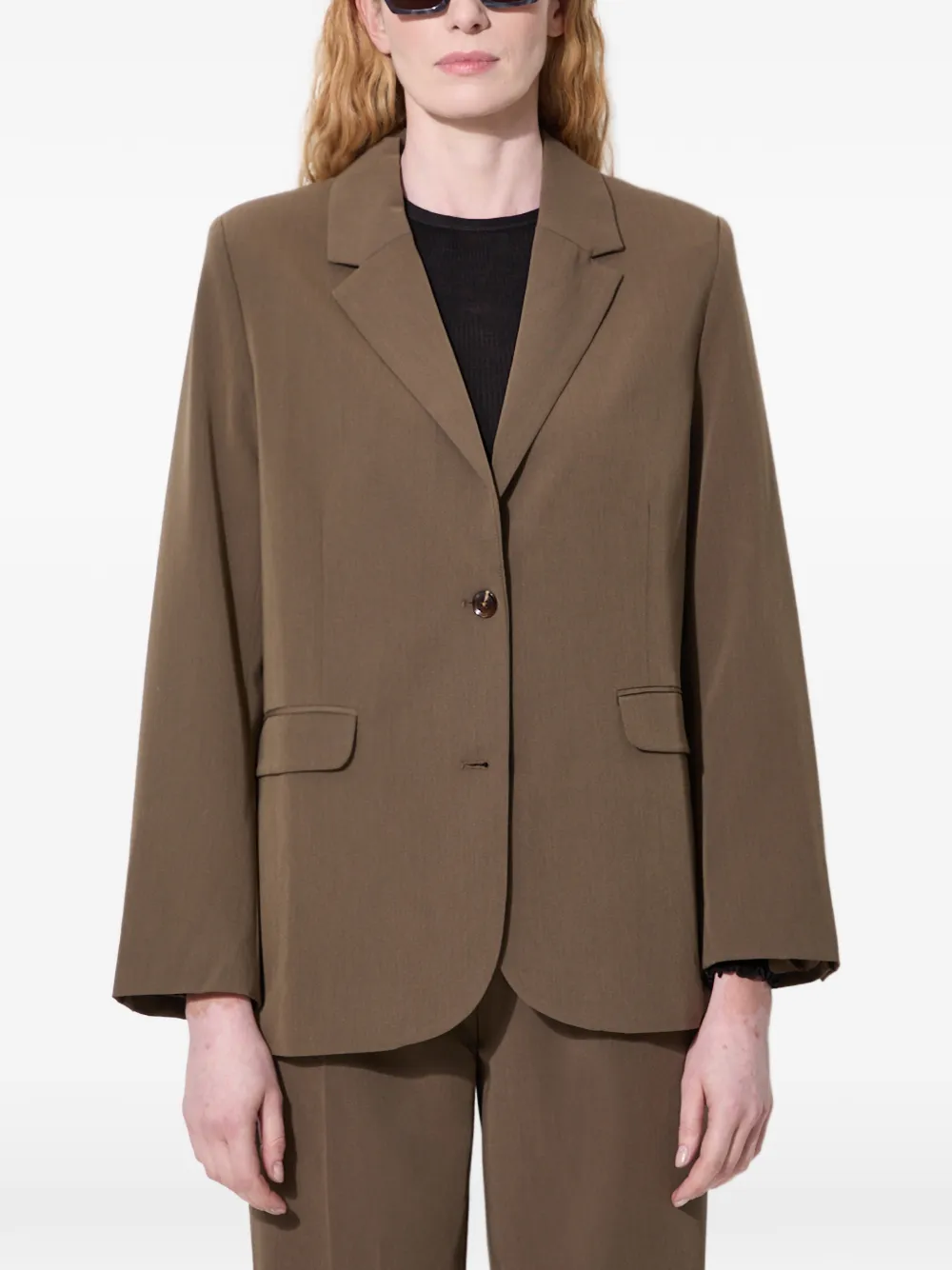 SAMSOE SAMSOE buttoned single-breasted blazer - Marrone