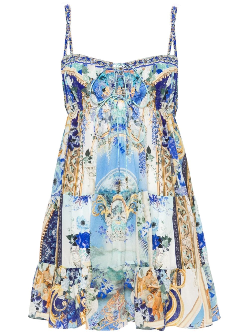 Camilla Mini-jurk met print Blauw