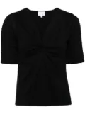 Tanya Taylor Ronelle twist cotton T-shirt - Black