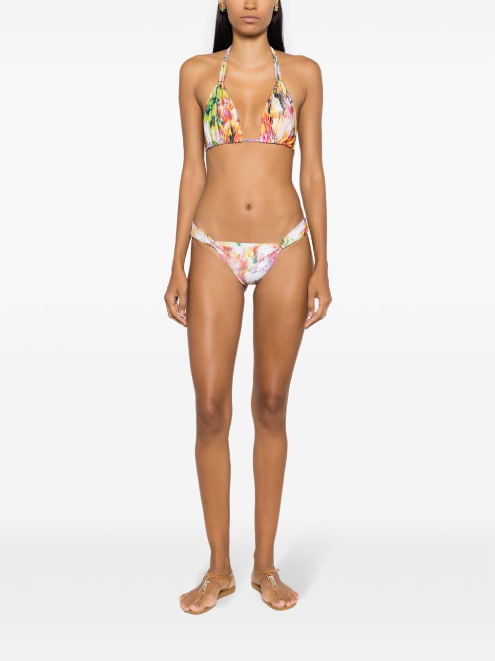 Lenny Niemeyer Bikinitop met abstracte print - Beige