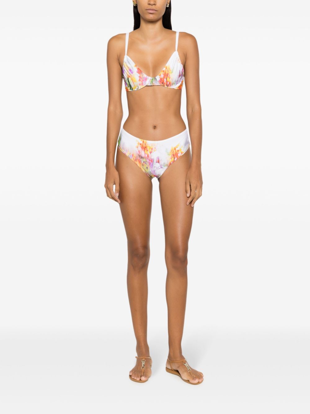 Lenny Niemeyer Bikinitop met bloemenprint - Wit