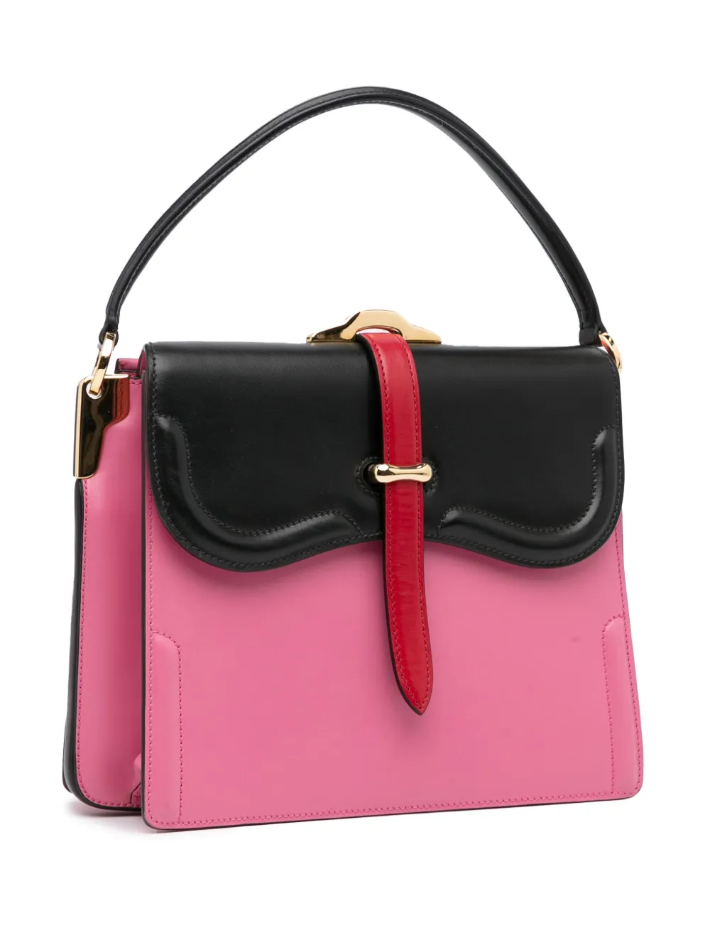 Pre-owned Prada 2000-2023 Belle Two-way Handbag In Pink