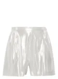 Carine Gilson wide-leg lurex pyjama shorts - Silver