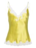 Carine Gilson lace-trim silk camisole - Yellow