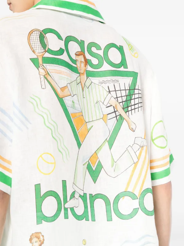 Casablanca ロゴ リネンシャツ | マルチカラー | FARFETCH JP