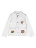 Stella McCartney Kids patches denim jacket - White