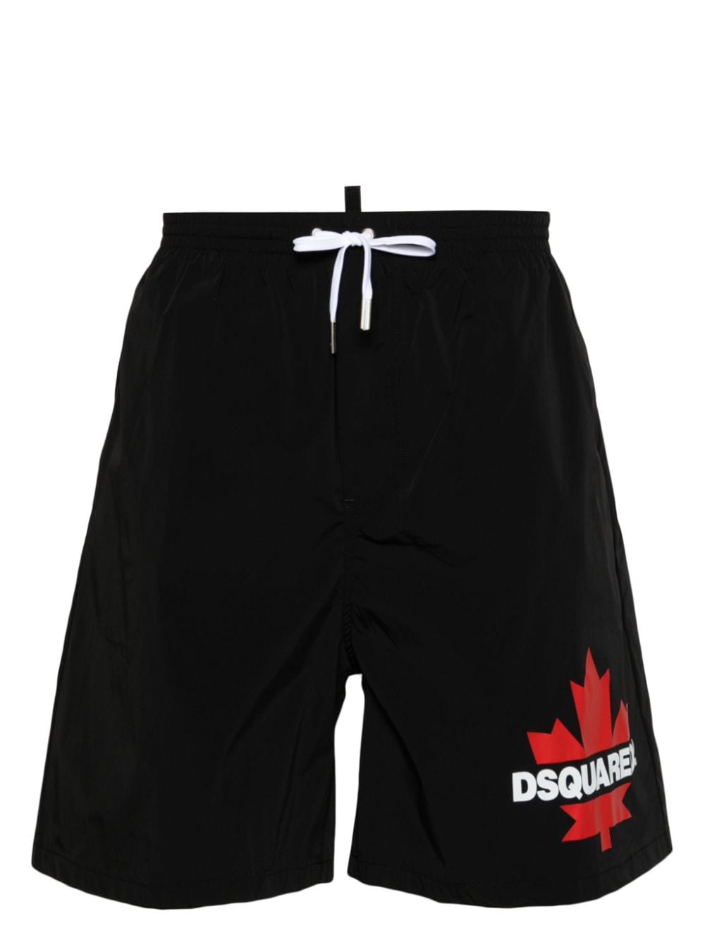 DSQUARED2 logo-print elasticated-waistband swim shorts – Black