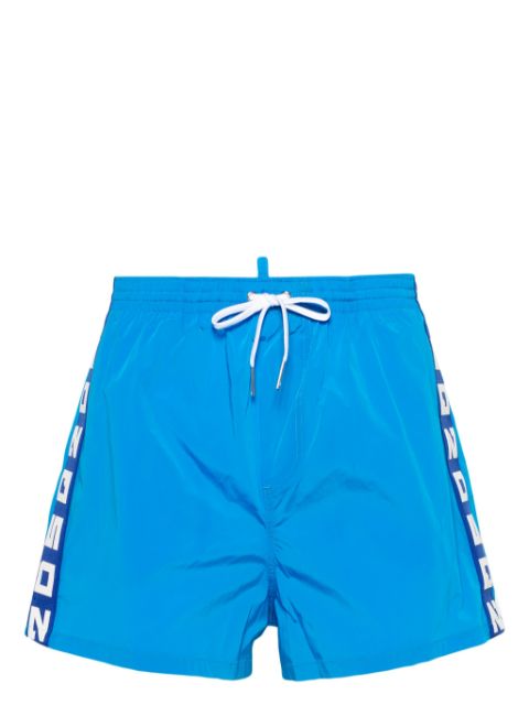 DSQUARED2 logo-straps elasticated-waistband swim shorts Men