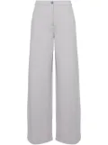 Emporio Armani chevron-stitch straight-leg trousers - Purple
