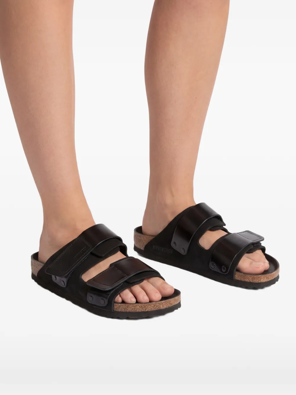 Birkenstock Uji Leather Slides | Black | FARFETCH ZA