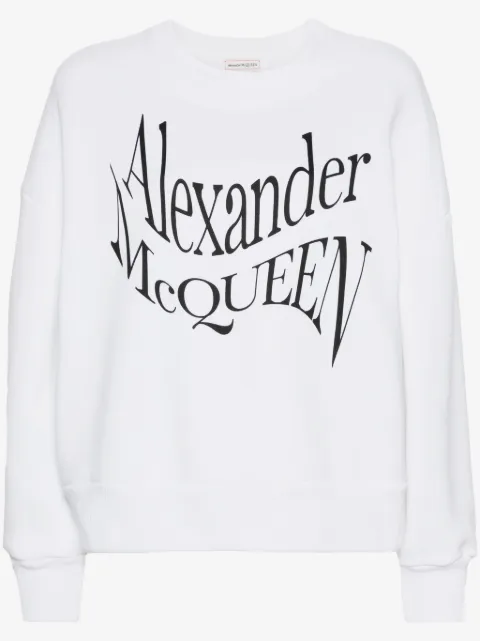 Alexander McQueen logo-print cotton sweatshirt