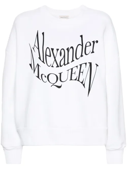 Sweat en coton à logo imprimé - Alexander McQueen - Modalova