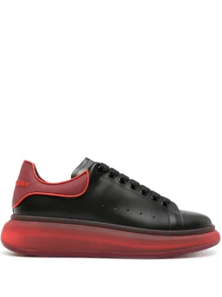 Alexander McQueen Baskets En Cuir a Semelle Epaisse Noir FARFETCH TN