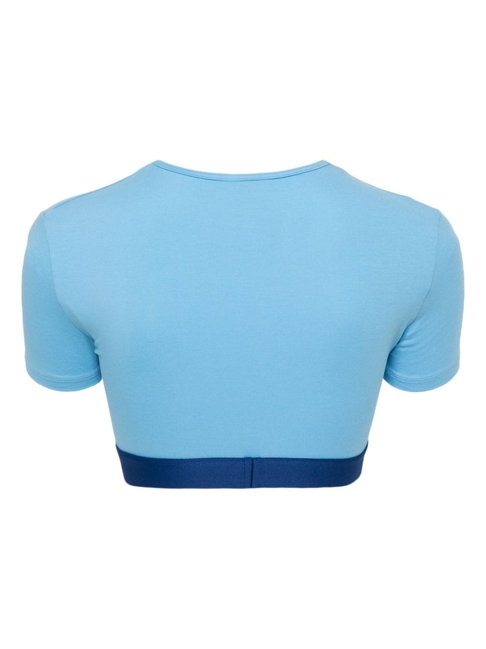 Dsquared2 logo-waistband cropped top - Blauw