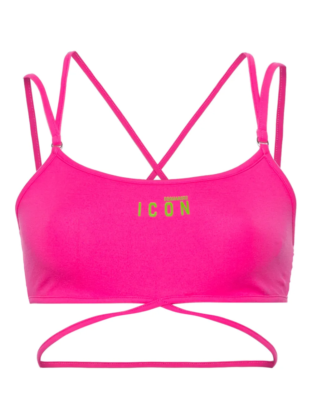 Dsquared2 Icon Bandeau Sport Bra In Pink