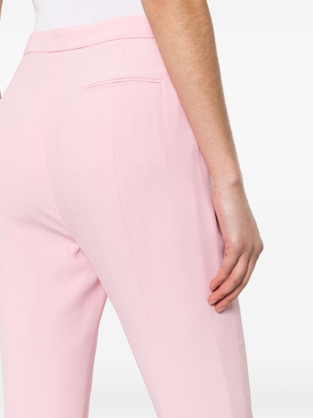 Shop Alexander Mcqueen High-waist Flared Trousers In Pink