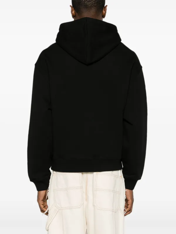 Axel Arigato Hart zip-up Cotton Hoodie | Black | FARFETCH