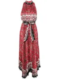 alice + olivia Mertie satin maxi dress - Red