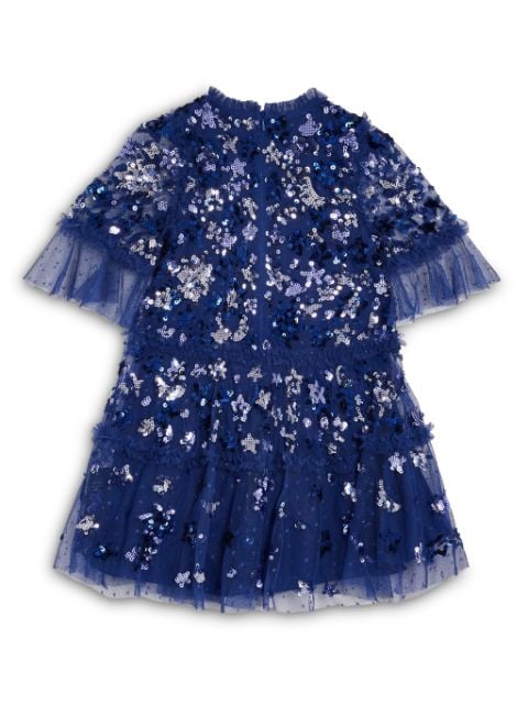 NEEDLE & THREAD KIDS Constellation sequin-embellished dress