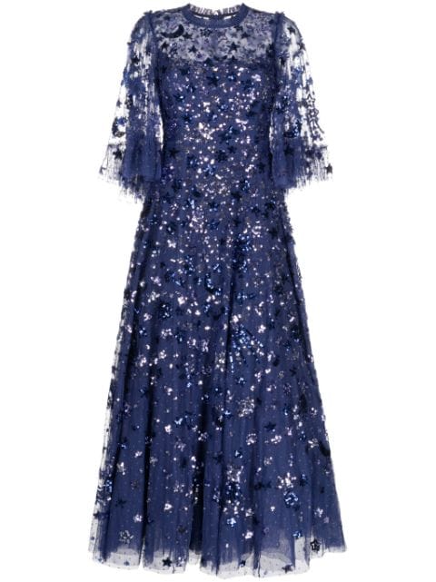 Needle & Thread Constellation sequin-embellished gown