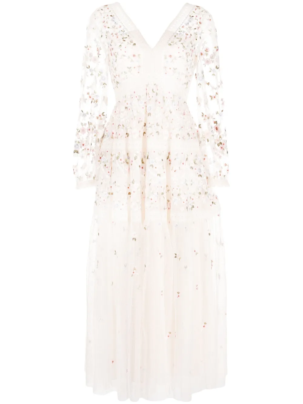 Needle & Thread Garland Ribbon Embroidered Gown In Pink