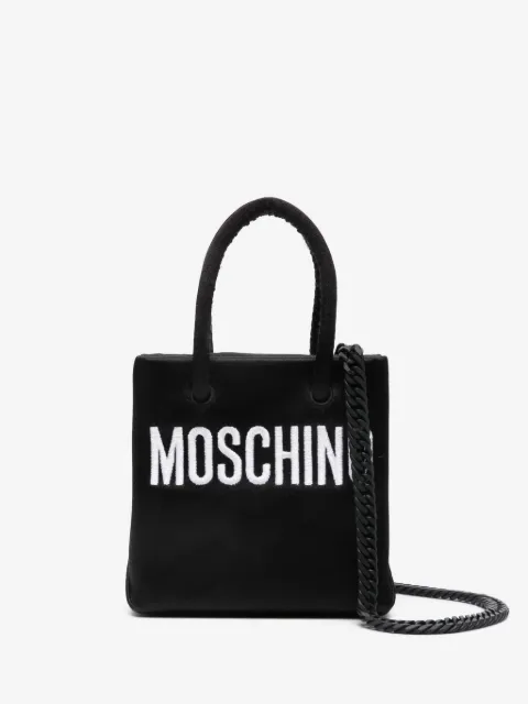 Moschino bolsa con logo bordado mini
