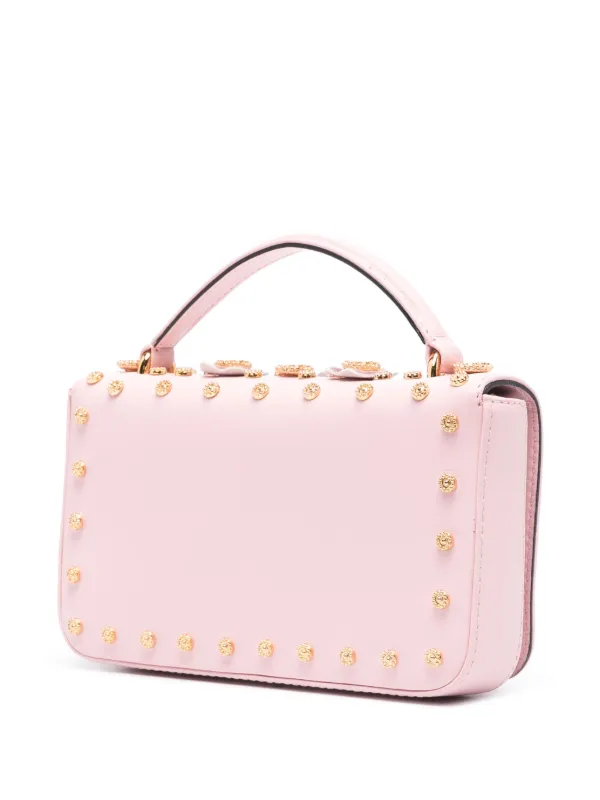 Moschino Floral stud-detailing Shoulder Bag | Pink | FARFETCH