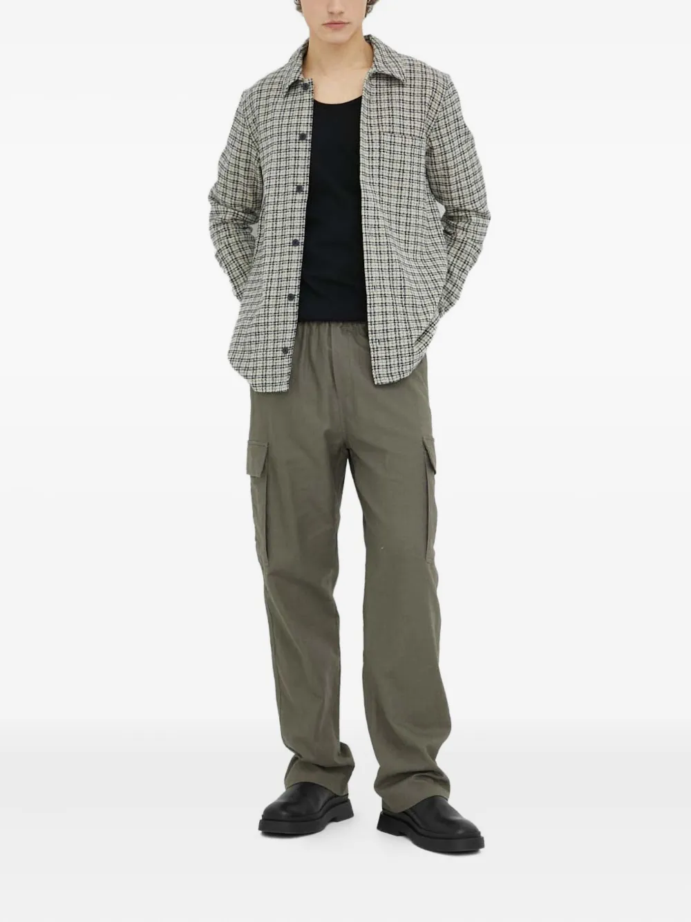 SAMSOE SAMSOE Geruit overhemd - Beige