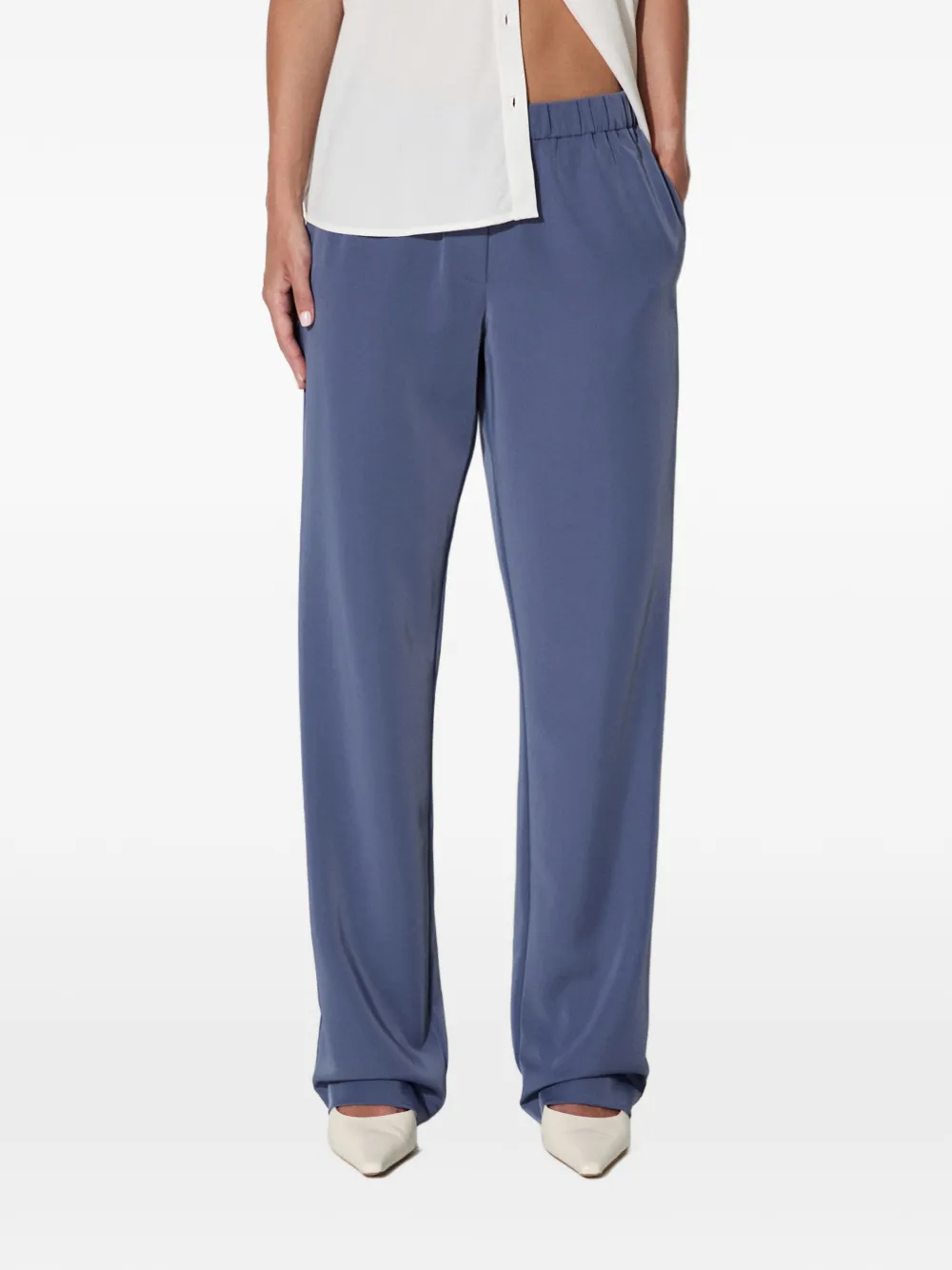 Samsoe & Samsoe Elasticated Trousers In Blue