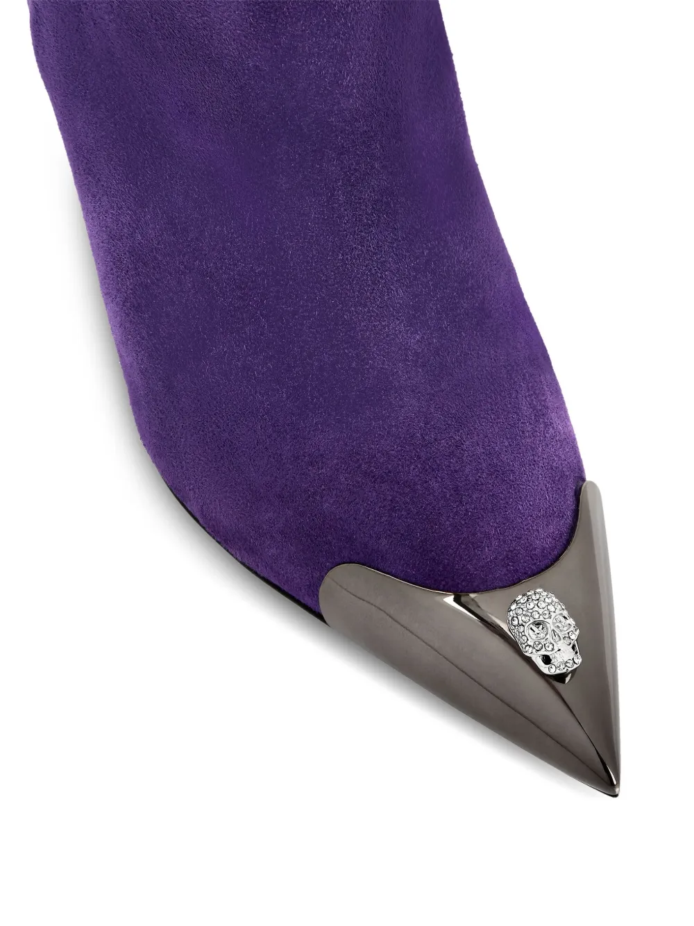 Philipp Plein 105mm logo-embellished wedge boots Purple