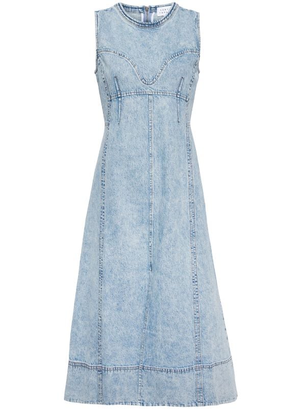 Closed Sleeveless Denim Midi Dress - Farfetch