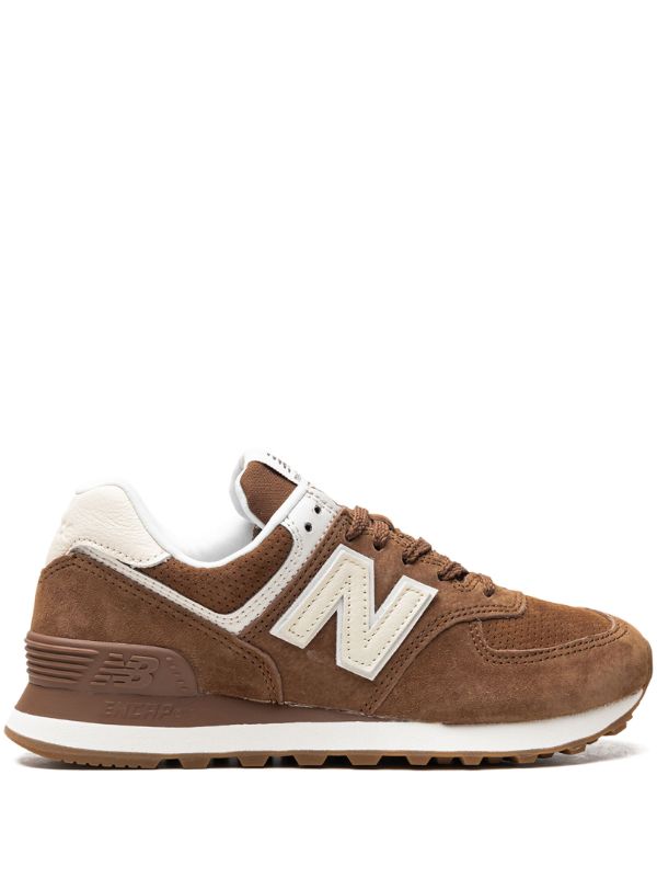 New balance 574 tan suede sale