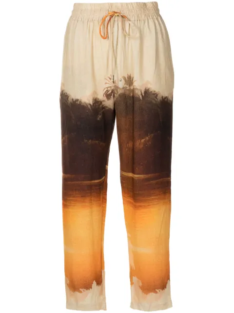 Lenny Niemeyer landscape-print cropped trousers