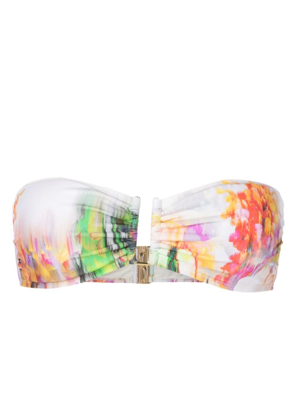 Lenny Niemeyer abstract-print bandeau bikini top - Multicolour