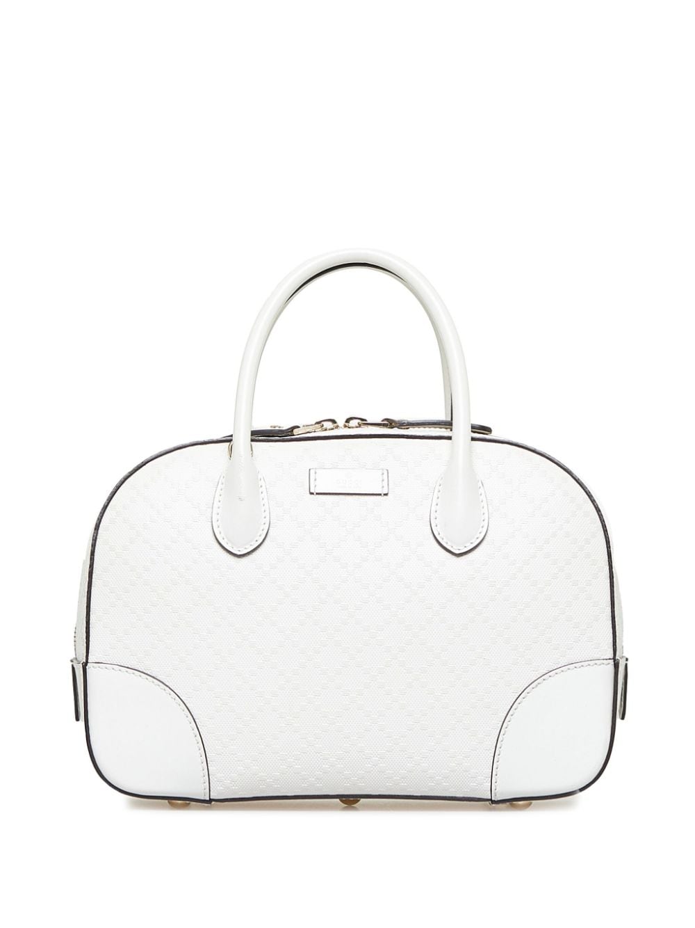 Pre-owned Gucci 2013 Diamante Bright Two-way Handbag In White