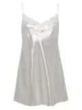 Carine Gilson lace-detailing lurex nightdress - Silver