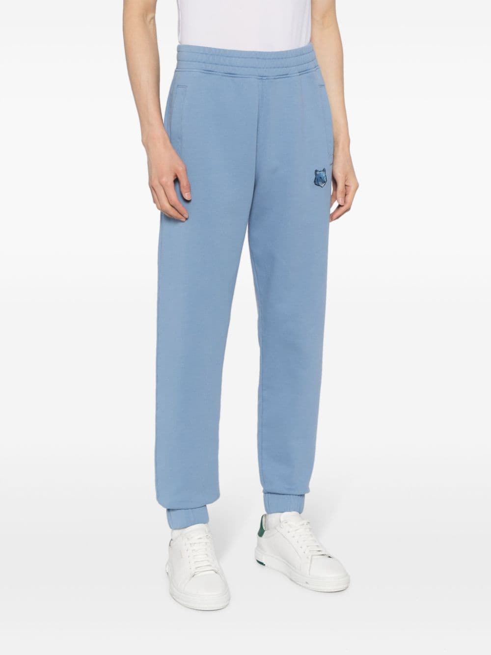 Shop Maison Kitsuné Bold Fox Track Pants In Blue