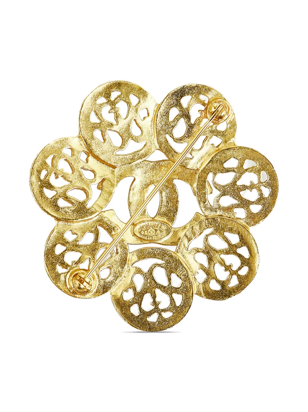 CHANEL Pre-Owned CC Camélia brooch - Goud