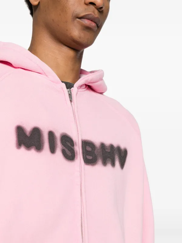 MISBHV logo-print Cotton Hoodie | Pink | FARFETCH