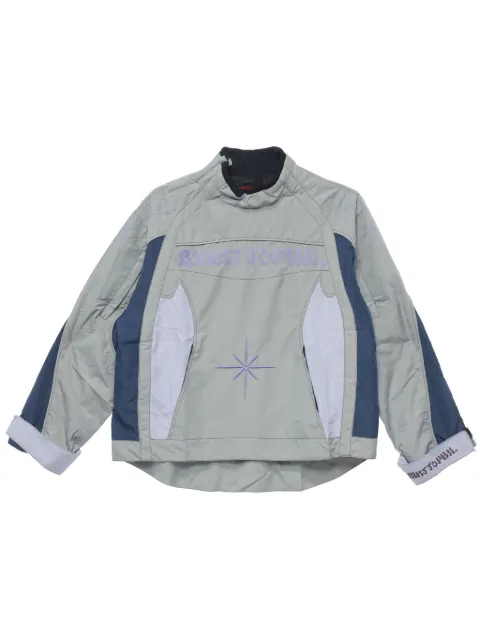 KUSIKOHC Rider logo-embroidered panelled jacket