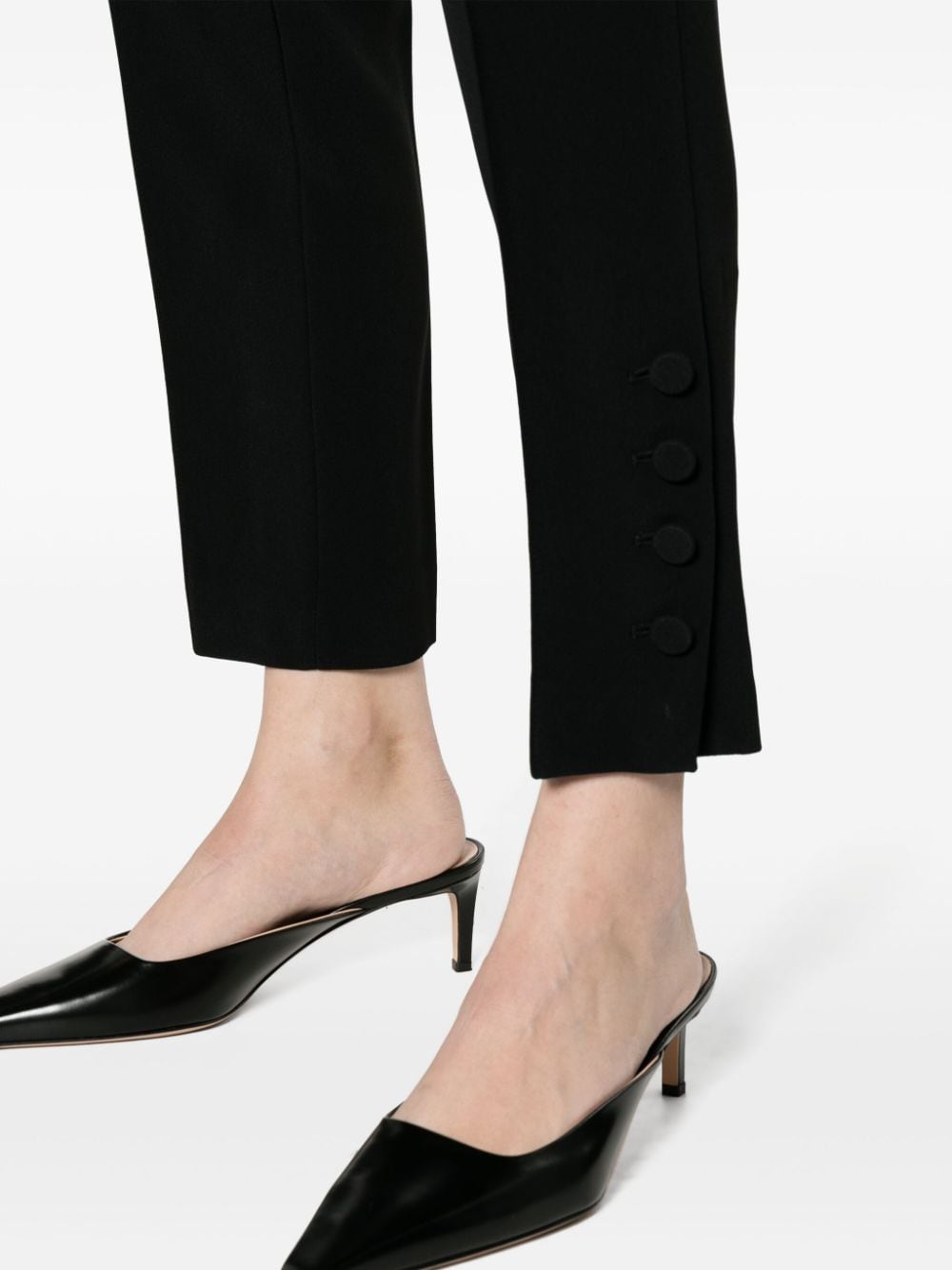 Shop Ermanno Scervino Tailored Cropped Trousers In Black