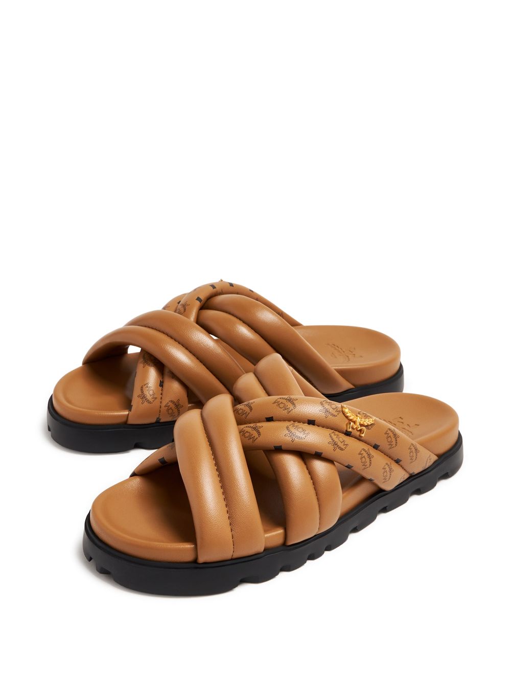 Mcm women's hot sale visetos slides