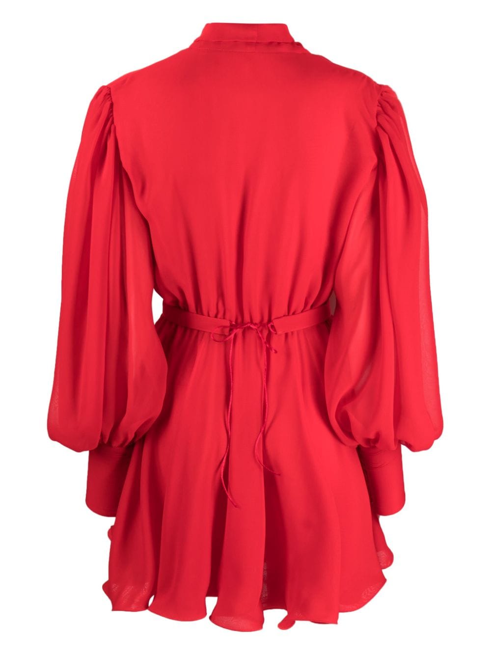 Ana Radu Chiffon mini-jurk met strik - Rood