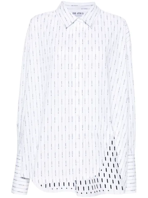 The Attico asymmetric striped shirt