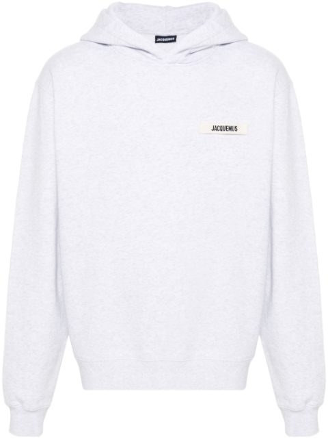 Jacquemus Le Hoodie Gros Grain logo-applique top Men