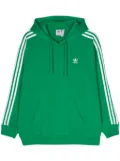 adidas logo-embroidered drop shoulder hoodie - Green