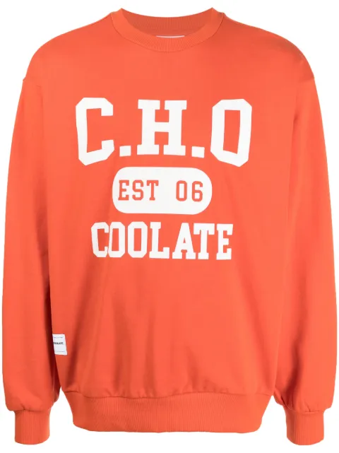 CHOCOOLATE logo-print cotton sweatshirt 